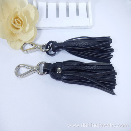 Wholesale Keyring Handmade Leather Tassel Keychain For Bag